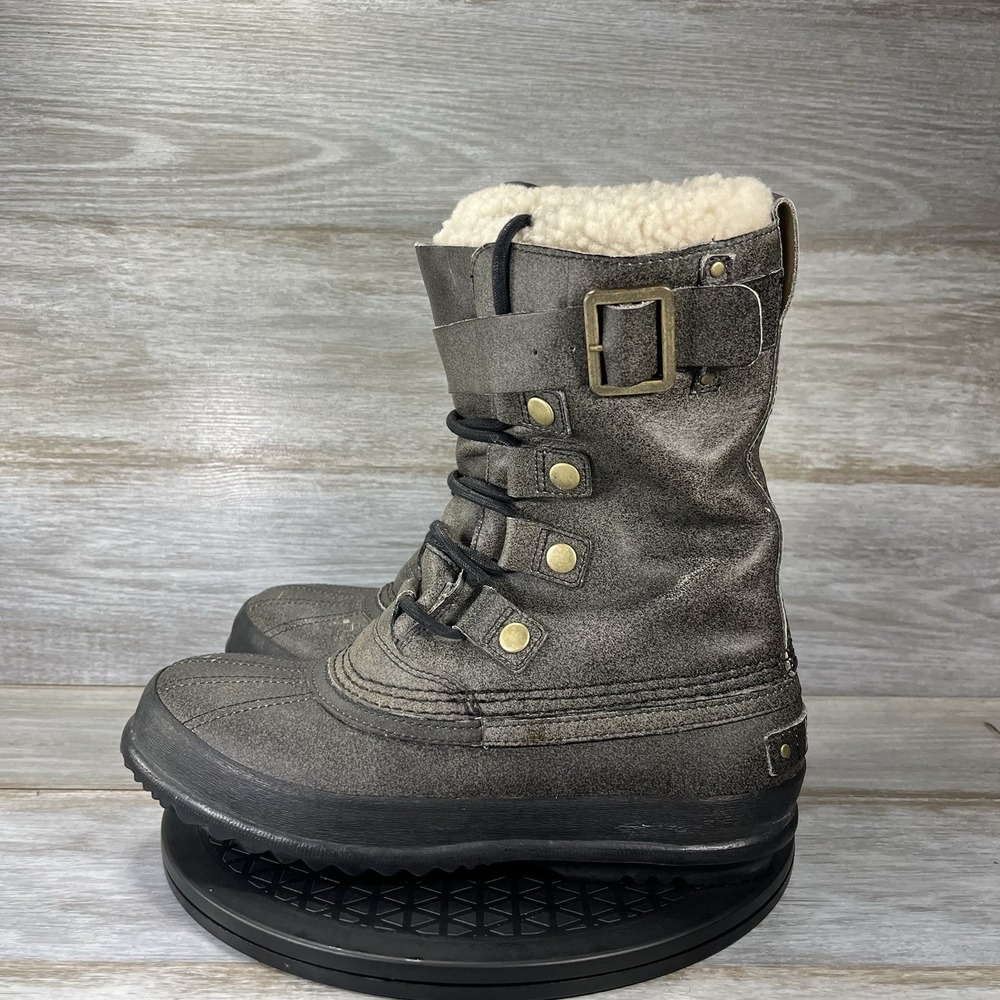 Sorel Men's 64 Reserve Sherpa Lined Side Zip Waterproof Boots Size 9
